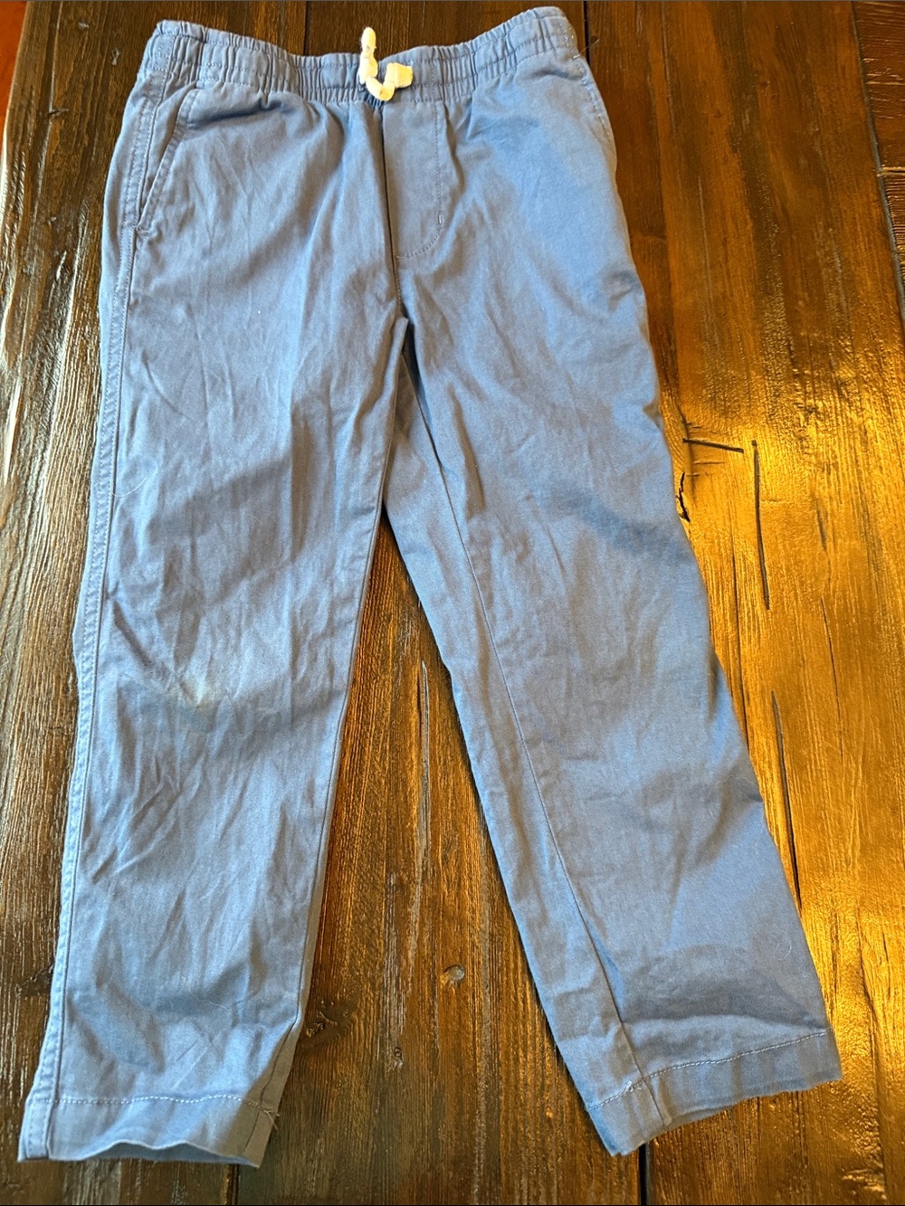 Boys Casual Drawstring Pants in Light Blue